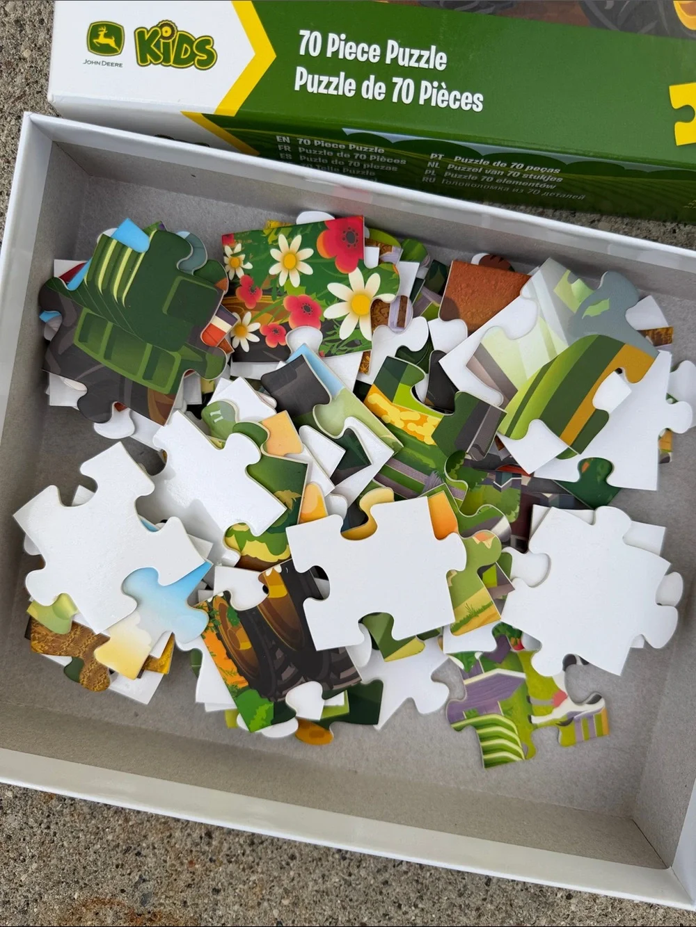 John Deere Green and Yellow Farm Tractor 70-Piece Kids Puzzle